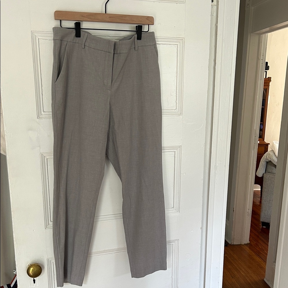 Express Columnist Ankle Mid Rise Stretch, light grey